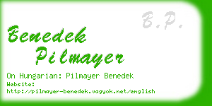 benedek pilmayer business card